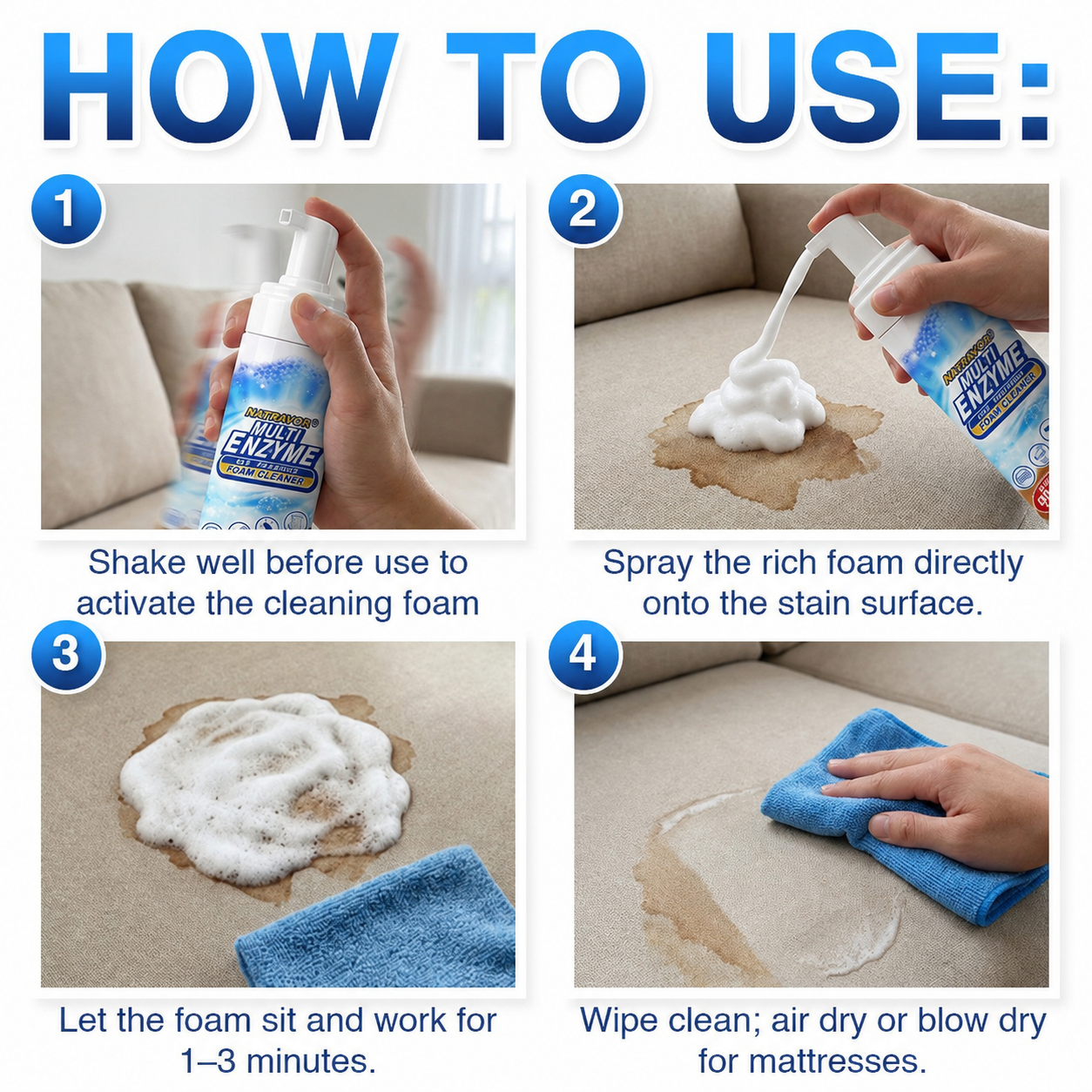 NATRAVOR® Multi-Enzyme Foam Cleaner ✨