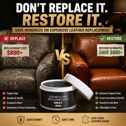 🔥Leather & Vinyl Recoloring Balm Kit – Restore Faded Seats, Sofas & Shoes