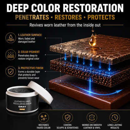 🔥Leather & Vinyl Recoloring Balm Kit – Restore Faded Seats, Sofas & Shoes