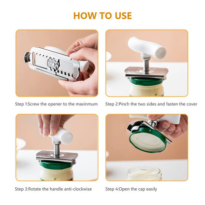 🔥LAST DAY 50% OFF | Stainless Steel Jar Opener & Bottle Lid Remover