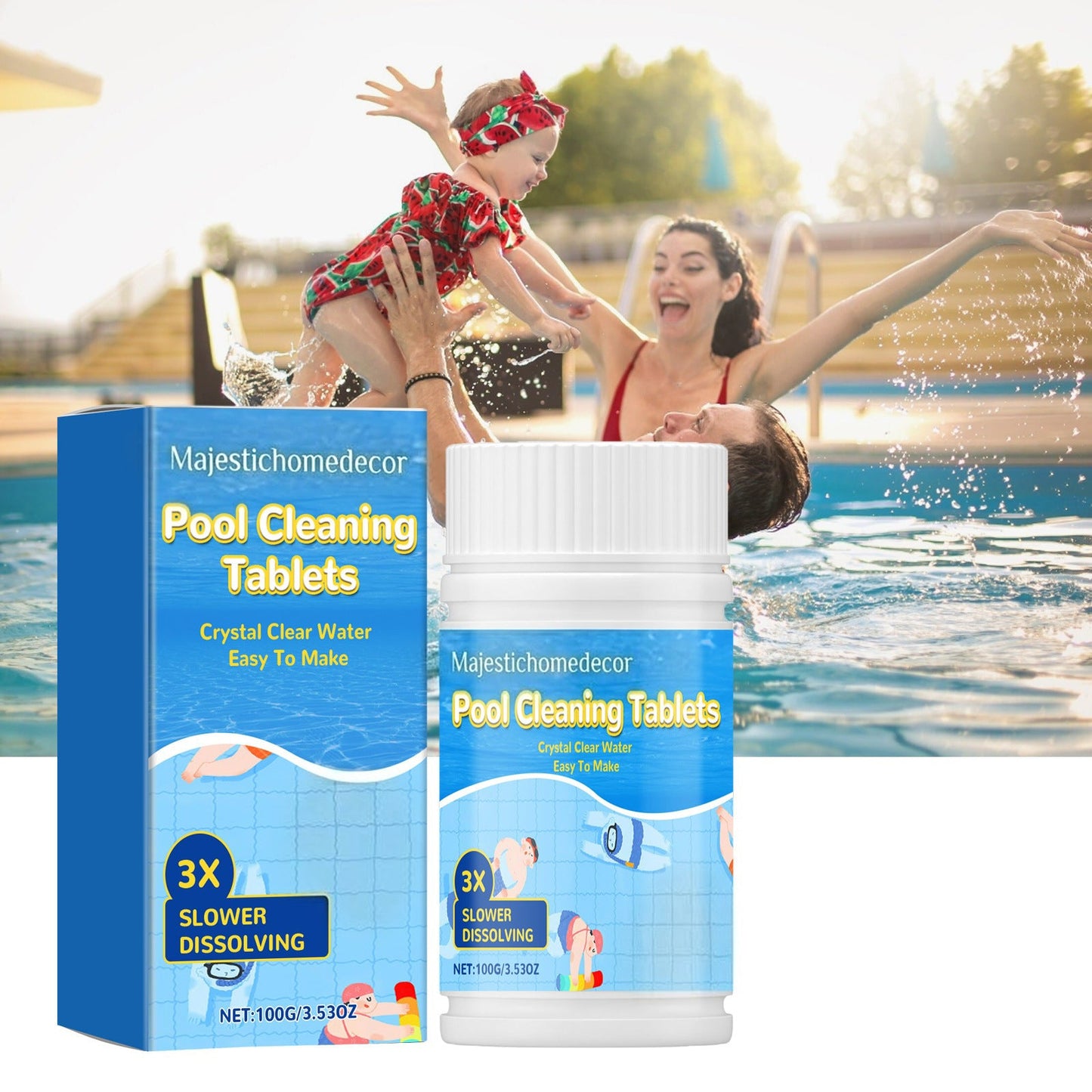 The Next-Gen Pool Purifier is here ✨ 3X Stronger Algae Control, Gentle & Safe for Kids! 👨‍👩‍👧‍👦