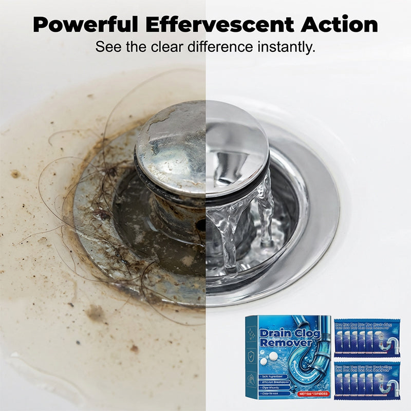 📢Summer Limited-Time Offer Effervescent Drain Clog Remover Tablets
